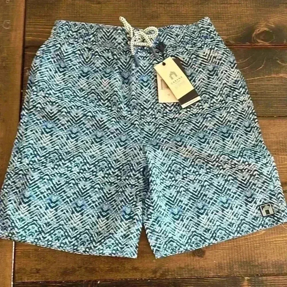 NWT Boys Cabana Life Swim Trunks, Brief Lined, Size 12, SPF 50